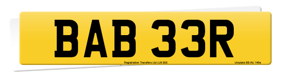 Registration number BAB 33R